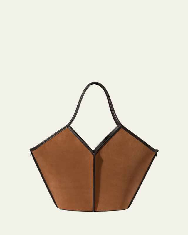 Calella Suede and Leather Tote Bag